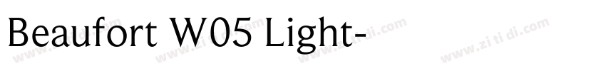 Beaufort W05 Light字体转换